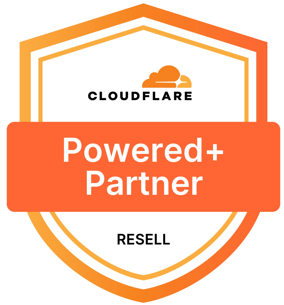 Cloudflare Powered+ Partner 2026 Badge
