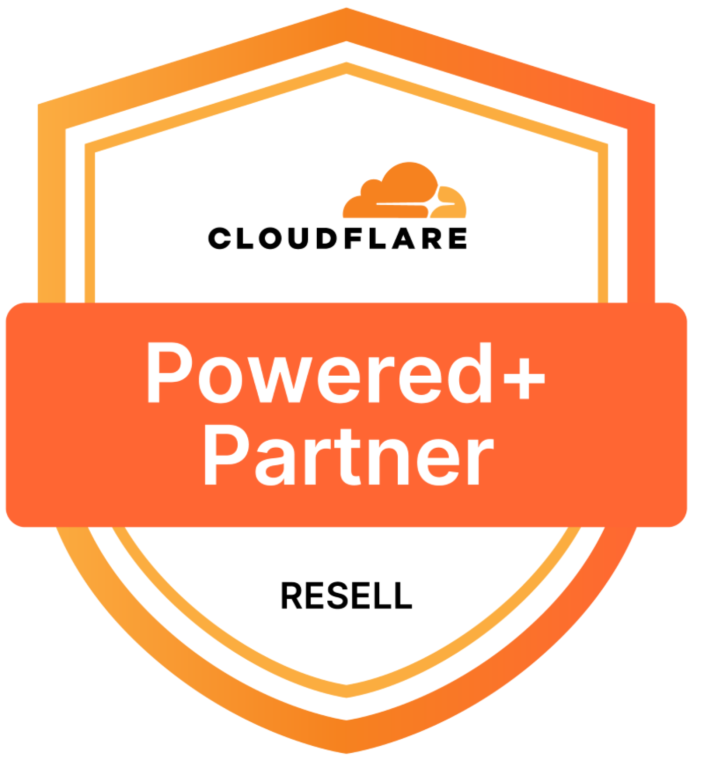 Cloudflare Powered+ Partner 2026 Badge